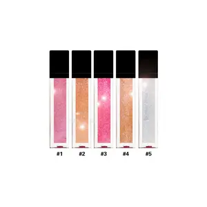 24 Stunden dauerhafter matter wasserdichter Glitzer-Lip gloss mit flüssiger Lippenstift flasche