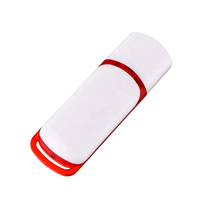 Flashdisk USB Putih Kompak dengan Tali Warna-warni, Desain Tutup Anti Hilang, Logo Cetak Kustom, untuk Penggunaan Sehari-hari dan Bisnis