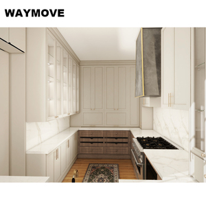 Armários de Cozinha com Design Moderno Estilo Shaker, Laminação, Dobradiças, Painel de Melamina, Gabinete, Pia, Torneira, Corrediça de Gaveta, Cesto - Product Image 6