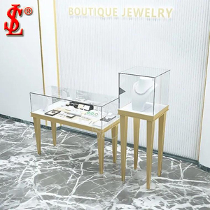Table de présentation de bijoux haut de gamme moderne, comptoir de boutique de bijoux <span class=keywords><strong>en</strong></span> métal <span class=keywords><strong>et</strong></span> <span class=keywords><strong>verre</strong></span> de luxe, <span class=keywords><strong>vitrine</strong></span> pour magasin de bijoux - Product Image 2