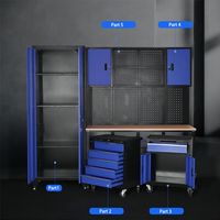 Armoires à outils combinées de rangement pour garage Banc de travail en métal pour atelier à usage intensif Banc à outils Poste de travail