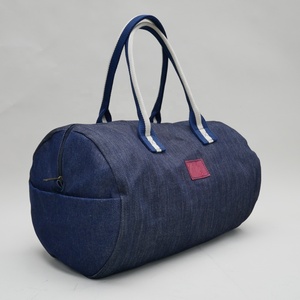 Bolsa de Lona Vaquera Nueva 2026, Bolsa de Mano Cilíndrica de Gran Capacidad, Bolso de Viaje Informal con Asa Colorida para Mujer, para Viajes de Fin de Semana y Gimnasio - Product Image 2