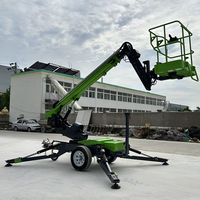 MORN élévateur automoteur remorquable pour homme monté sur remorque 10m 12m 14m 16m 18m élévateur à flèche nacelle élévatrice hydraulique nouvelles ventes d'occasion