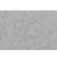 DCT CN7034 Dalle de quartz artificiel moderne veinée gris clair Serene pour table à manger, chambre à coucher, plan de toilette, antimicrobienne et résistante à la chaleur