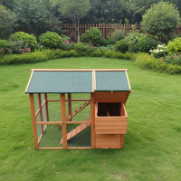 Poulailler Moderne Écologique en Bois Grande Taille pour Extérieur, Cage de Ferme, Nid, Enclos de Course Toutes Saisons