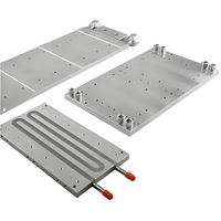 Plaque de refroidissement en cuivre et aluminium usinée CNC sur mesure haute puissance, module Peltier, plaque refroidie par eau pour véhicules à énergie nouvelle