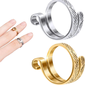 แหวนเงินถักแบบไทยทำมือสุดหรูพร้อมตะขอเกี่ยวสายรัดโลหะผสมสำหรับงานแต่งงานแบบโรแมนติก - Product Image 1