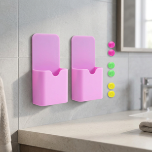 Plastic Square Magnetic Marker & Pen Holder Organizer (10.5x5x2.7cm) for Clock <b>Fridge</b> Whiteboard <b>Locker</b>-Home Office Supplies - Product Image 3