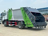 Camion poubelle à chargement arrière de 14 m³, compresseur robuste, 4x2, diesel, haute capacité, véhicule de collecte des déchets municipaux