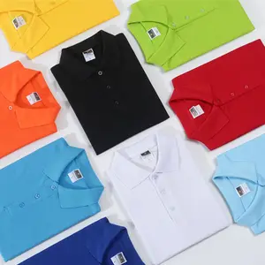 Custom Geborduurde Tekst Logo Golf Shirts Blanco Polo T-shirts Korte Mouw Heren En Dames 100 Katoen Culturele Shirts