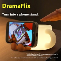 Tasse à café en silicone Veilleuse Contrôle tactile Lumière LED Lampe de chevet Sommeil Clap