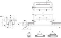 Bloc de guidage linéaire industriel GHH15CA-P 15 mm, patin coulissant carré robuste en acier GCr15, précision de grade P pour haute vitesse