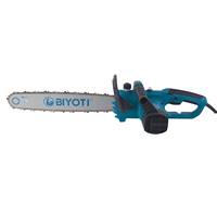 Scie à chaîne électrique industrielle sans balais 2500W 220V, lame de 300 mm, scie à bois portative manuelle, outil robuste BIYOTI
