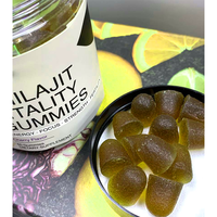 Extrait de Shilajit de haute qualité en poudre, riche en acide fulvique, provenant de l'Himalaya, Inde. Gummies au Shilajit.