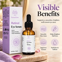Sérum pour les yeux réparateur à base de rétinol fermenté, EGCG, acétyl hexapeptide-8, pour raffermir, lisser les rides, atténuer les cernes, réduire les poches sous les yeux et les ridules