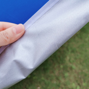 Alta calidad al aire libre impermeable resistente al viento protector solar sombrilla 210T fibra de poliéster Metal plegable raya azul sombrilla de playa - Product Image 6