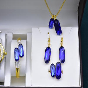 Conjunto de joyería de lujo para mujer, reloj, pulsera, anillo, pendientes, collar, Diamante brillante, precio barato - Product Image 3