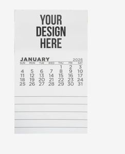 Bloc-notes calendrier magnétique personnalisé avec logo imprimé, douze mois, épaisseur de deux centièmes d'inch, 2026, cadeau promotionnel pour réfrigérateur - Product Image 2