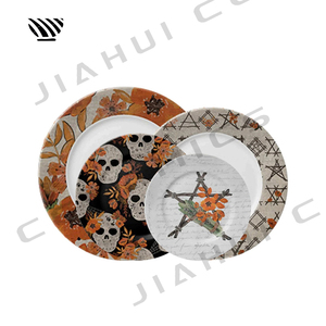 Incantevole Set di stoviglie in ceramica Jiahui-una festa ispirata ad Halloween per gli occhi - Product Image 5