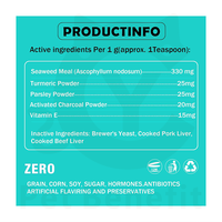 Poudre dentaire pour animaux de compagnie (chiens et chats) avec farine d'algues et curcuma – Favorise la santé des gencives, de la bouche et le soutien immunitaire – Vente en gros