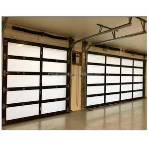 Porta da Garage Moderna in Alluminio <span class=keywords><strong>e</strong></span> <span class=keywords><strong>Plexiglass</strong></span> 8x7 con Isolamento Termico per Ingresso - Product Image 3