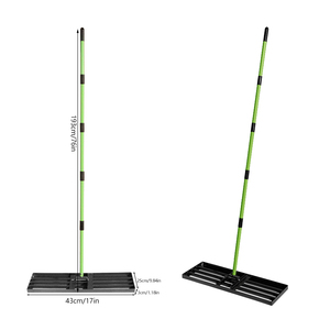 Râteau de nivellement manuel pour pelouse et jardin, <span class=keywords><strong>grand</strong></span> format, pour sable et terrains de golf, avec tige à 5 sections - Product Image 2