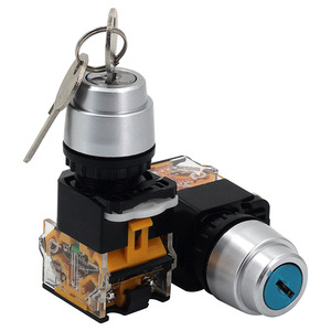YHBS-38-R22ZK Knob Switch 10A with Key 22mm Hole Diameter IP65 Rated ABS Material 50000 Cycle Life Shipping Not Included - Product Image 3