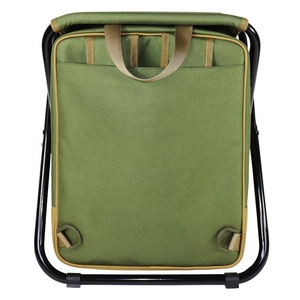 Sac à dos isotherme avec compartiment de rangement, chaise-tabouret de camping pliable compacte et rafraîchissante pour la pêche – Grande Vente - Product Image 5