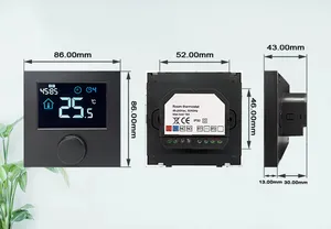 Telin AC607 topuzu kontrol Tuya dijital kablosuz Wifi termostat ev akıllı termostat için Hvac sistemi merkezi ısıtma sistemi