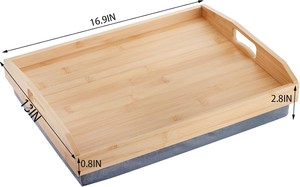 <span class=keywords><strong>Plateau</strong></span> de lit moderne en bambou avec poignées amovibles <span class=keywords><strong>pour</strong></span> <span class=keywords><strong>manger</strong></span> au lit - Product Image 5