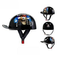 Casque demi-casque vintage pour homme et femme, style Prince Gourd, en ABS, casque léger pour scooter et vélo, pour l'été