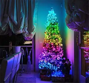 عيد الميلاد أضواء Led عالية الجودة سلك PVC LED متعدد الألوان الذكية زينة شجرة أعياد الميلاد الصمام سلاسل