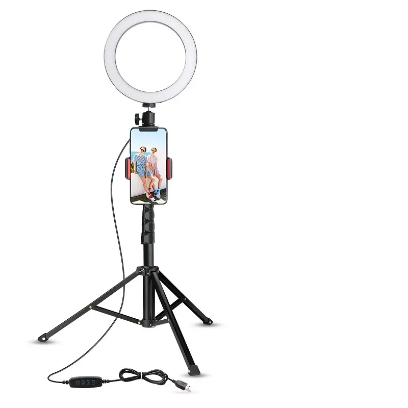 Belleza Selfie LED anillo de luz maquillaje círculo soporte de luz Mini Kit de cámara Led Ringlight para Video de YouTube maquillaje iluminación