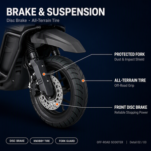 Scooter de banlieue à essence 125cc à kilométrage élevé, contrôleur ECU BOSCH, freinage combiné de sécurité CBS - Product Image 4