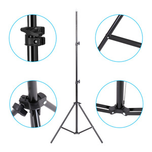 Portable T-shaped <b>backdrop</b> <b>stand</b> for photography, videography, and live streaming; metal bracket for broadcasting; <b>backdrop</b> - Product Image 3