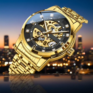 Reloj de Pulsera de Moda Casual con Correa de Acero Inoxidable, Resistente al Agua, con Diamantes, Logotipo Personalizado, Reloj Automático, Relojes Mecánicos - Product Image 1