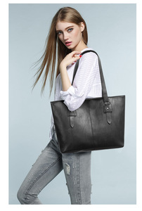 กระเป๋าโท้ทดีไซน์ใหม่ คุณภาพสูง เรียบง่าย แฟชั่นสำหรับผู้หญิง กระเป๋าถือสะพายไหล่ใบใหญ่ จุของได้เยอะ เหมาะสำหรับการช้อปปิ้ง - Product Image 2