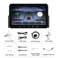Lecteur multimédia vidéo Android universel 7 pouces 1Din, CarPlay, Android Auto, écran tactile, GPS, radio FM, Aux, aide au recul