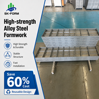 Coffrage en acier modulaire haute résistance pour béton, moule en acier réutilisable pour la construction résidentielle et commerciale