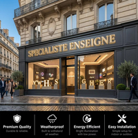 Signalétique extérieure en panneau LED rétroéclairé, signalétique en acier inoxydable et acrylique, lettres lumineuses 3D rétroéclairées, logo, enseignes pour entreprises