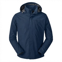 Veste de course pour homme personnalisée, décontractée, imperméable, respirante, coupe-vent, avec col montant et poche avant, en polyester