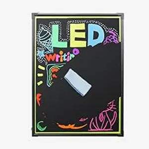 Led tin nhắn bằng văn bản Board 32 "x 24" chiếu sáng xóa được Neon hiệu ứng nhà hàng đơn đăng ký với 8 màu sắc đánh dấu