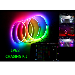 El mejor juego <span class=keywords><strong>de</strong></span> luces <span class=keywords><strong>de</strong></span> anillo <span class=keywords><strong>de</strong></span> rueda LED Chaser <span class=keywords><strong>de</strong></span> colores mezclados que fluye para Bluetooth Compatible con coches y camiones accesorios <span class=keywords><strong>de</strong></span> <span class=keywords><strong>luz</strong></span> <span class=keywords><strong>de</strong></span> coche - Product Image 4