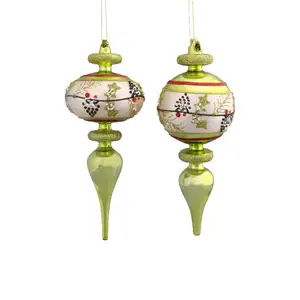 Neues Design Glas Kürbis geformte Anhänger Weihnachts baum Ornamente