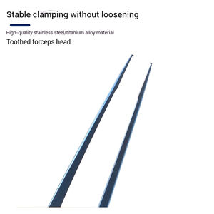 Pinset implan rambut siku bergigi operasi Ophthalmic baja tahan karat kualitas tinggi untuk instrumen bedah - Product Image 4