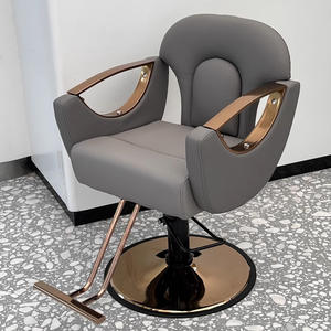 Chaise de Salon de Coiffure Moderne Haut de Gamme, Fauteuil de Barbier Luxe Noir et Or pour Salon de Beauté et Maquillage, Meubles de Coiffure SPA - Product Image 5