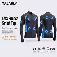 Veste de fitness intelligente ultra-fine EMS avec connectivité Bluetooth sans fil, 50 niveaux d'intensité pour la perte de poids, utilisation à domicile ou en studio