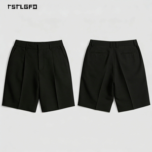 Pantalones Cortos de Vestir para Hombre, Tallas Grandes, Plisados, Ajustados, Casuales, Holgados, Elegantes, para Verano - Product Image 2