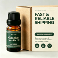 Huile Essentielle de Géranium Rosat 10ml Pure, à Base de Plantes, Distillée, Qualité Supérieure, Soin de la Peau, Aromathérapie, Vente en Gros OEM