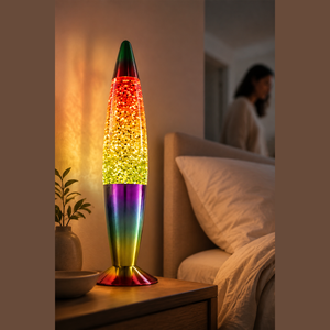 Lampe de chevet en verre scintillant à brancher, lumière blanche chaude, avec interrupteur, pour la décoration de chambre à coucher - Product Image 5